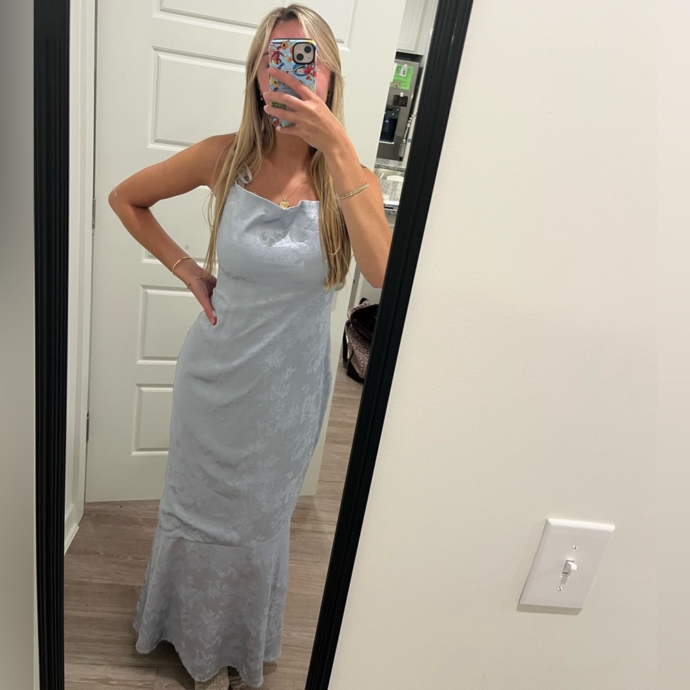Gently Worn Silk/Satin Style Floral Dress